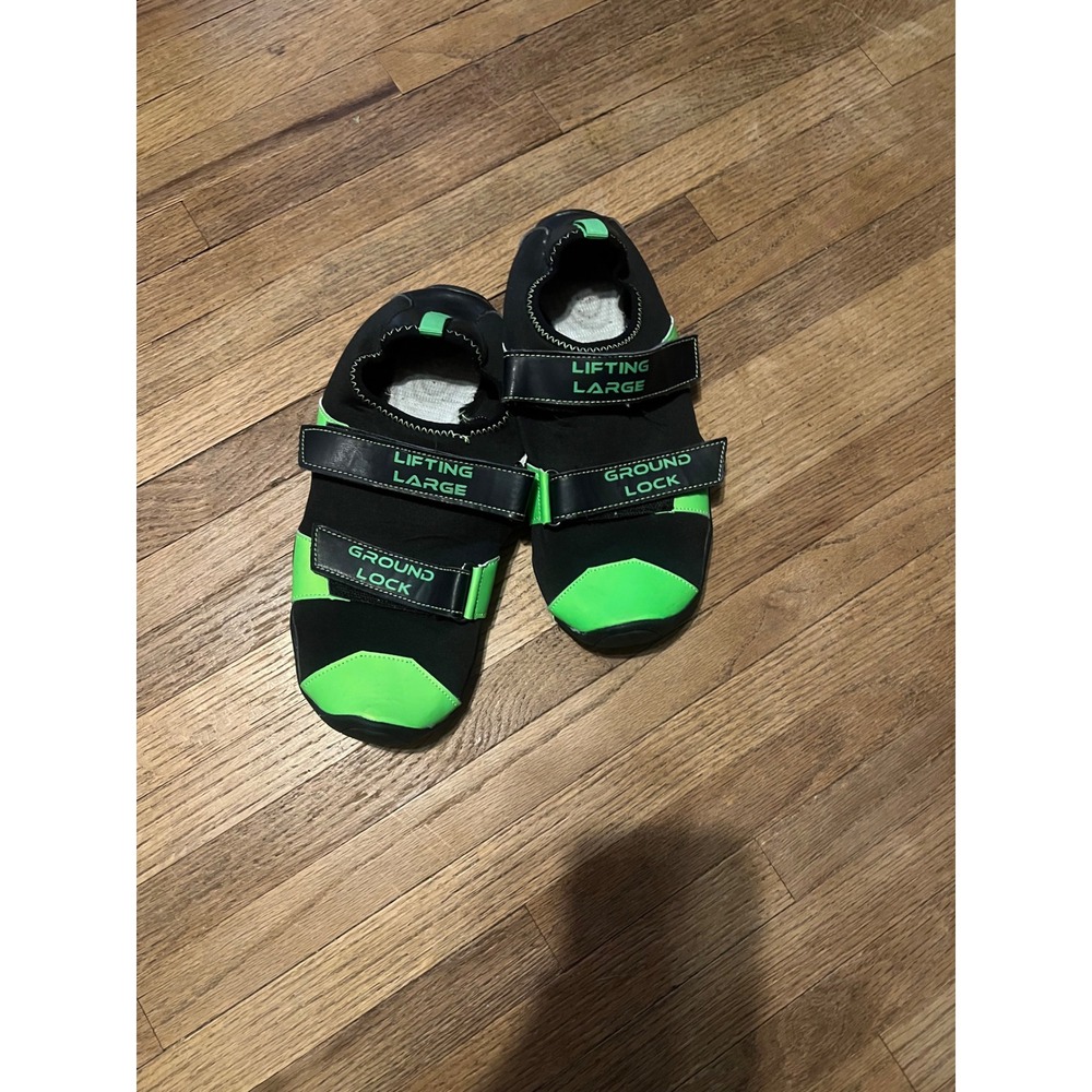 Ground Lock Lifting Large Weightlifting Shoes Deadlift Gym Training Black Green